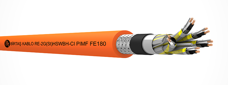RE-2G(St)HSWBH-CI PIMF FE180  90°C / 500 V (~RE-2X(St)HQH PIMF) Cu-SI-ISCR-OSCR-LSZH-SWB-LSZH-7DW